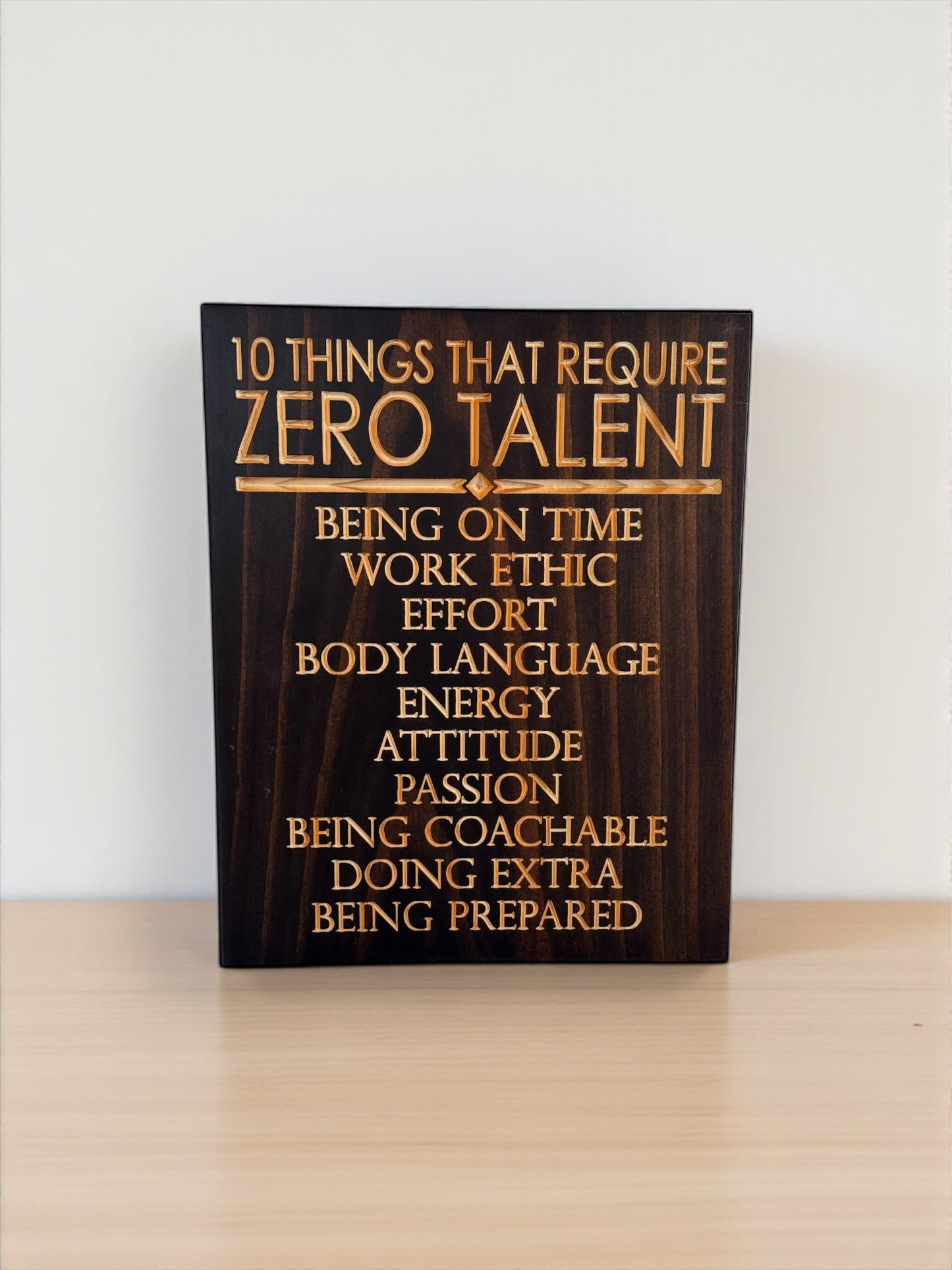 10 Things That Require Zero Talent Wood Sign – 11” x 14”