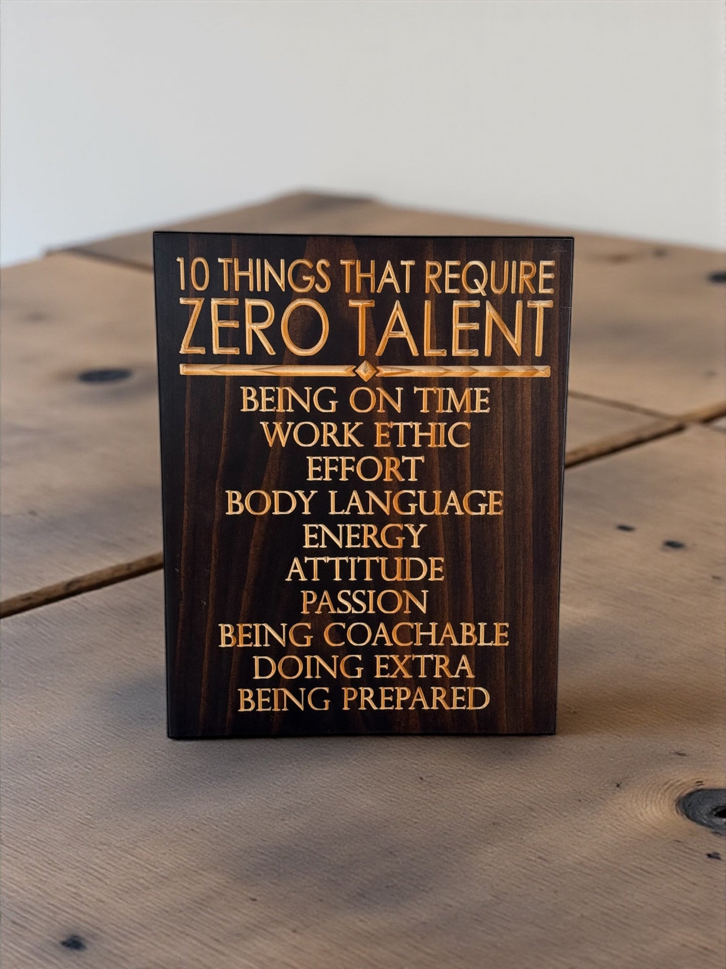 10 Things That Require Zero Talent Wood Sign – 11” x 14”