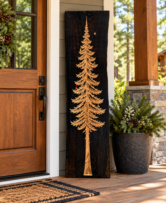 Northern Timber – Live Edge Tree Art with Hidden Birds