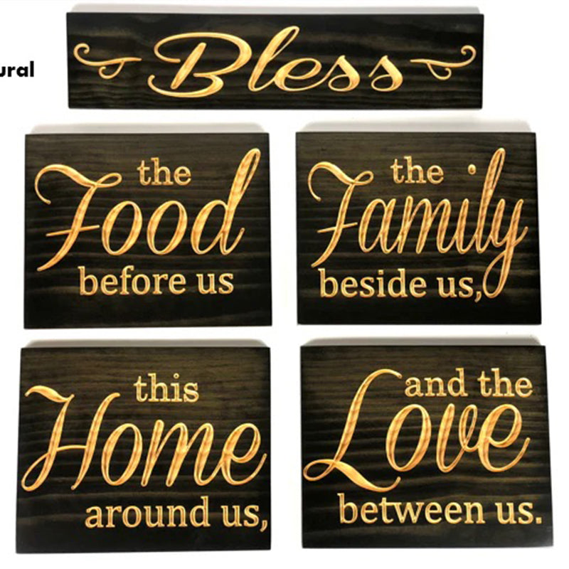 Bless the Food Before Us - Five Sign Set