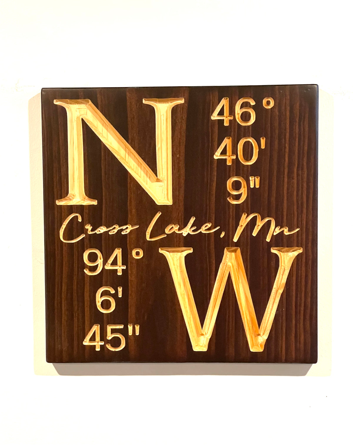 Lat Sign Latitude Longitude Customizable Sign β CARVEDN - Wood Signs