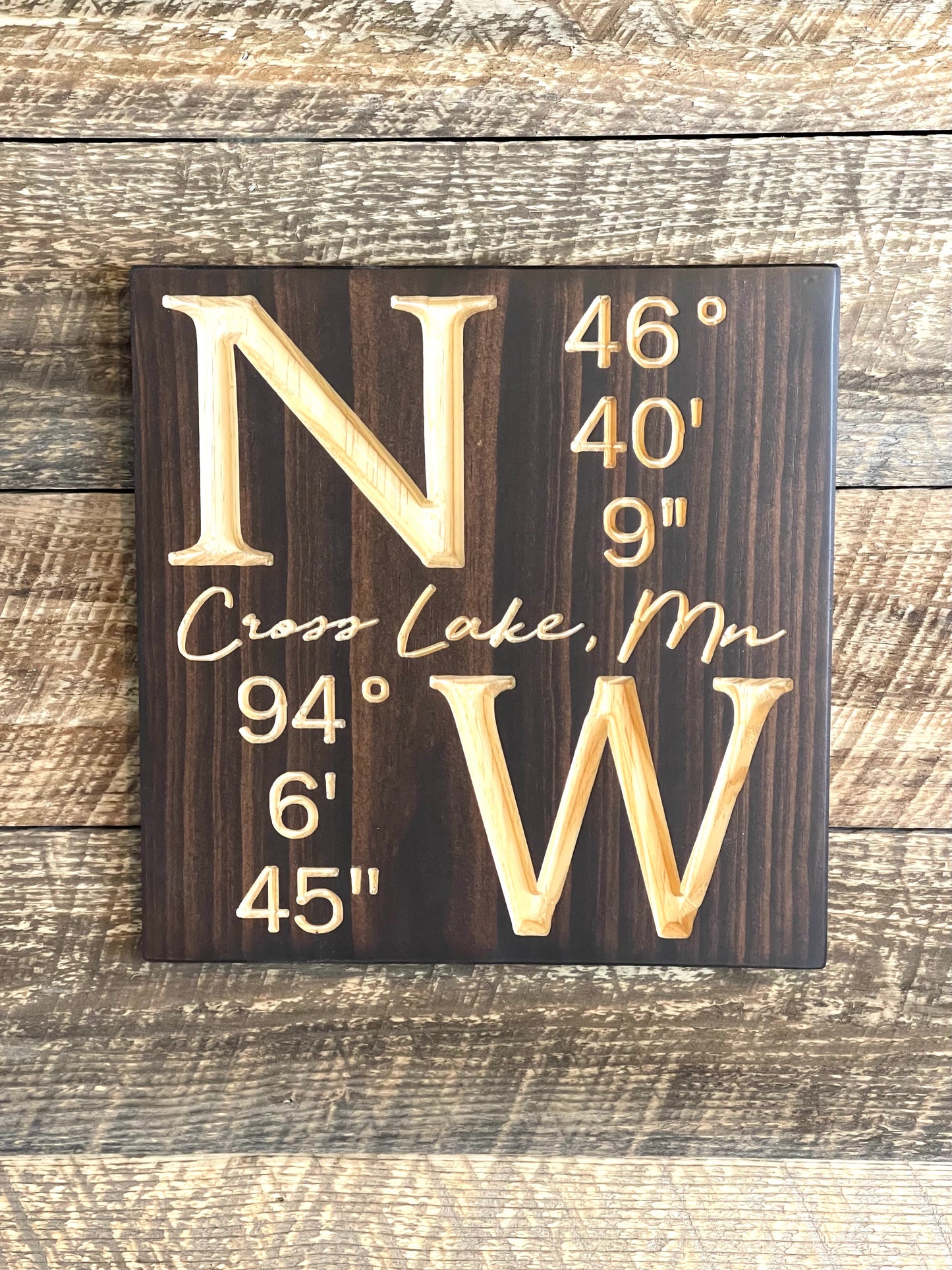 Latitude Longitude Customizable Sign