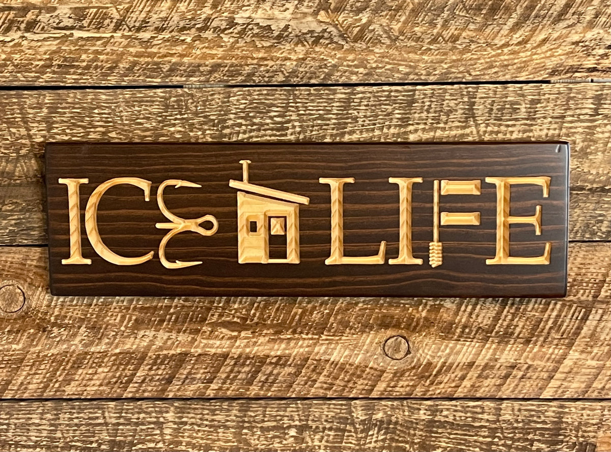 Rustic Sign Ice Ice Life – CARVEDN - Wood Signs