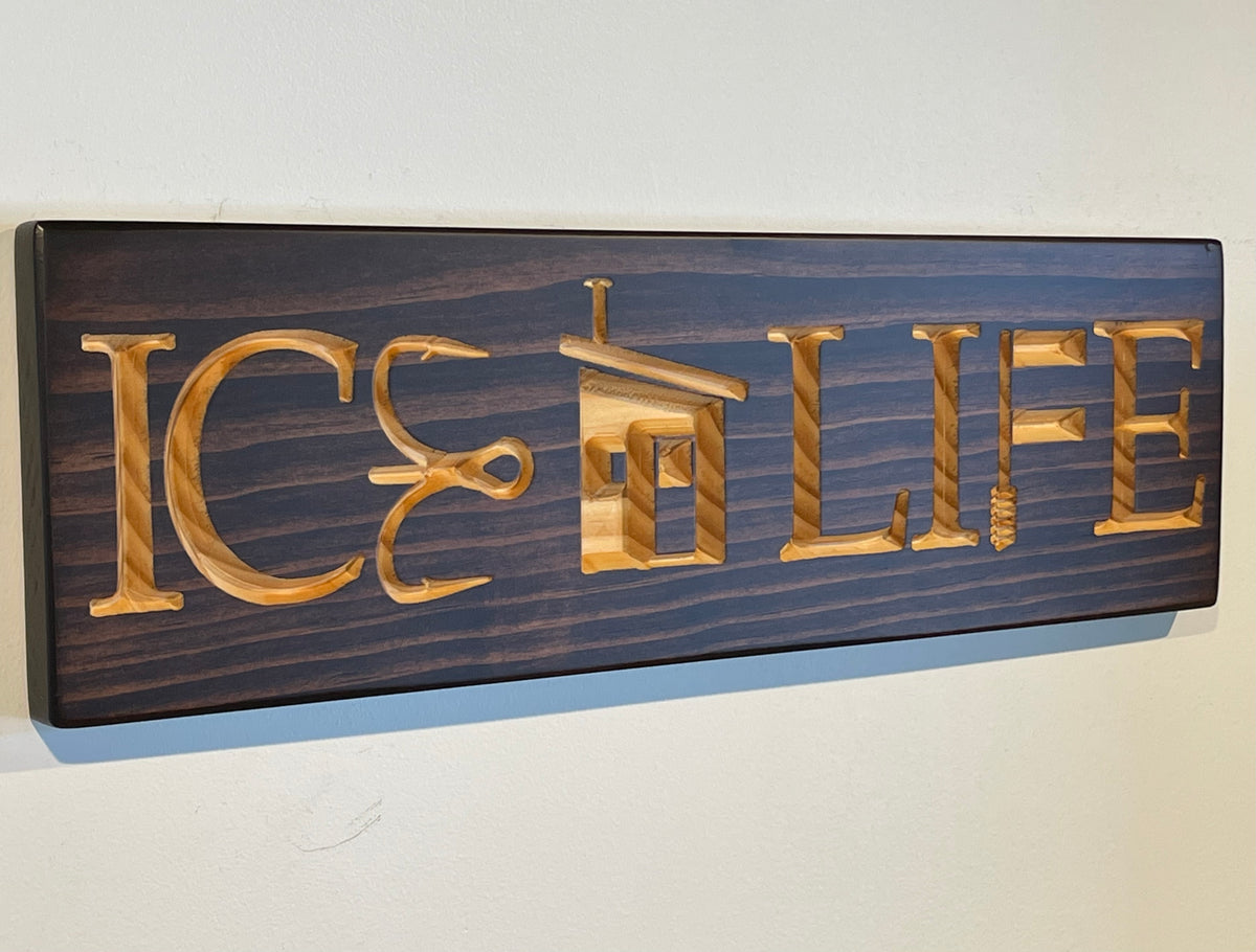 Rustic Sign Ice Ice Life – CARVEDN - Wood Signs