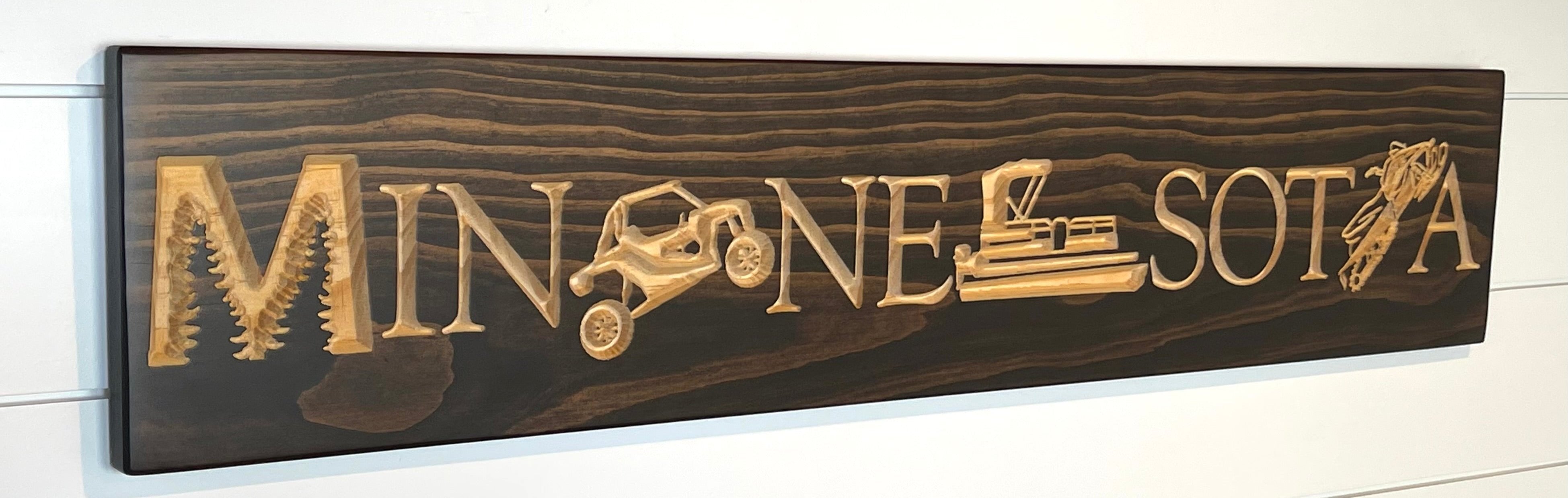 Mesota Sign Minnesota Cabin Outdoor Sport Sign – CARVEDN - Wood Signs